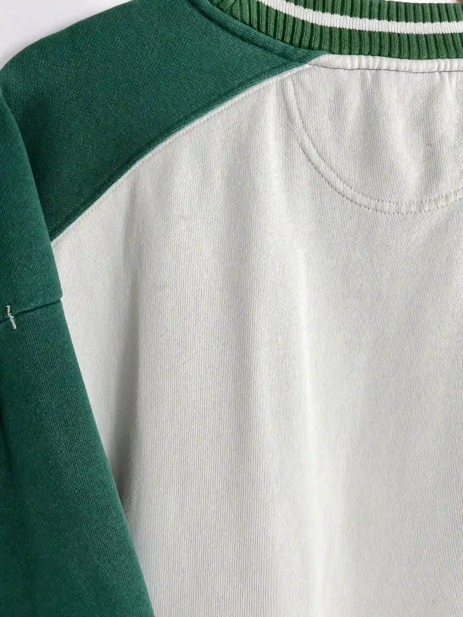 Pull Nike Vintage 90s Homme Vert et Blanc vue du dos en haut