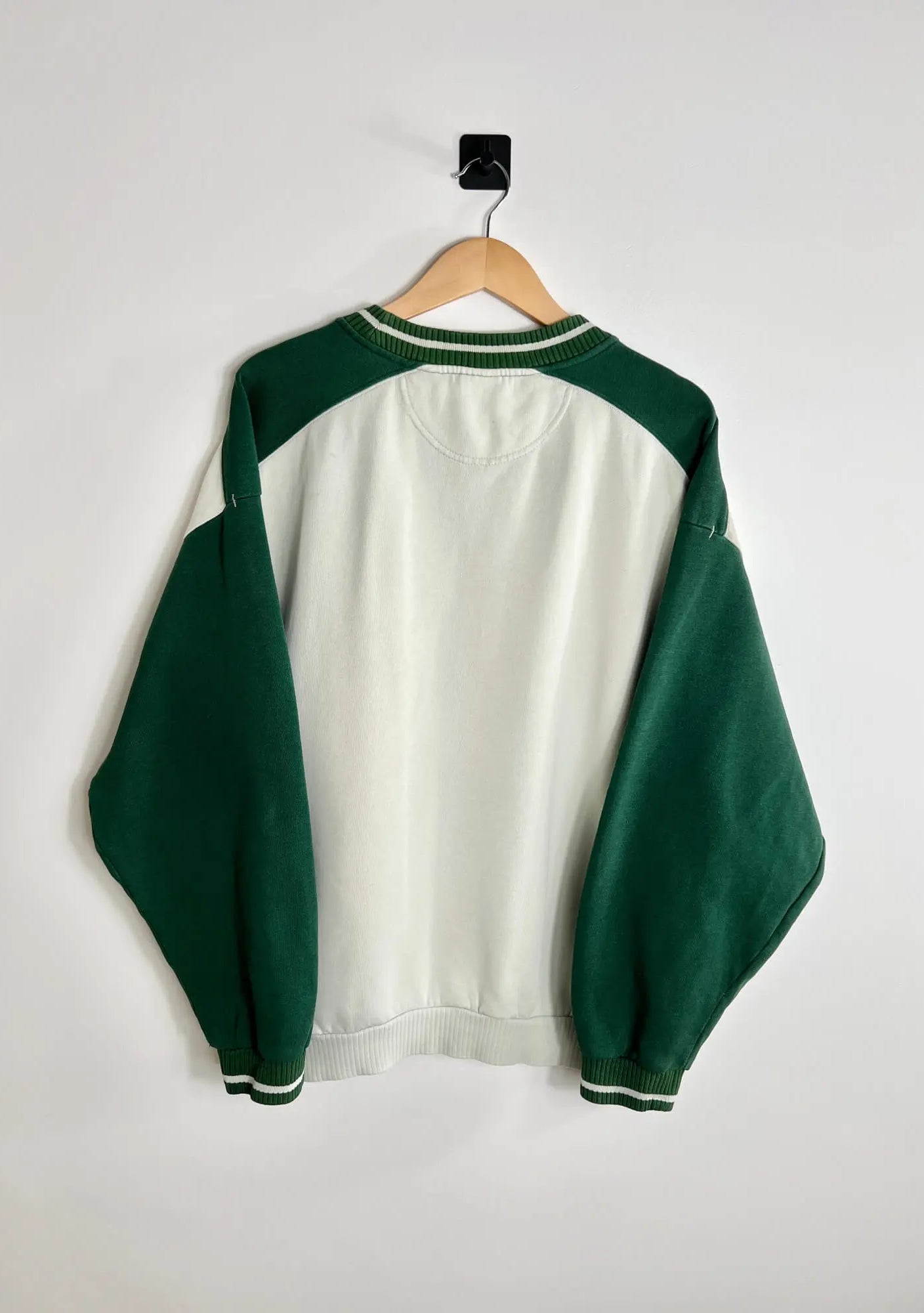 Pull Nike Vintage 90s Homme Vert et Blanc vue de dos