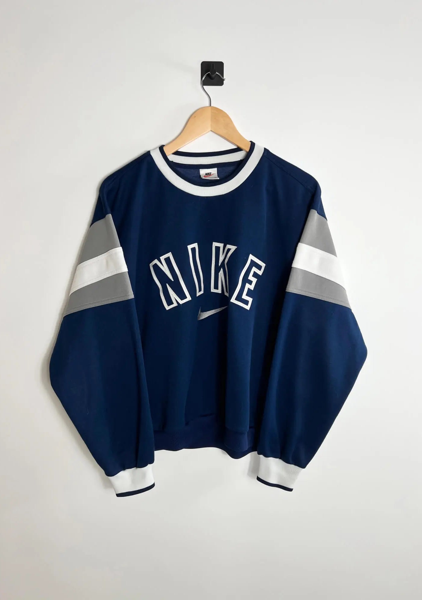 Nike jumpers vintage bleu 90's vue de face