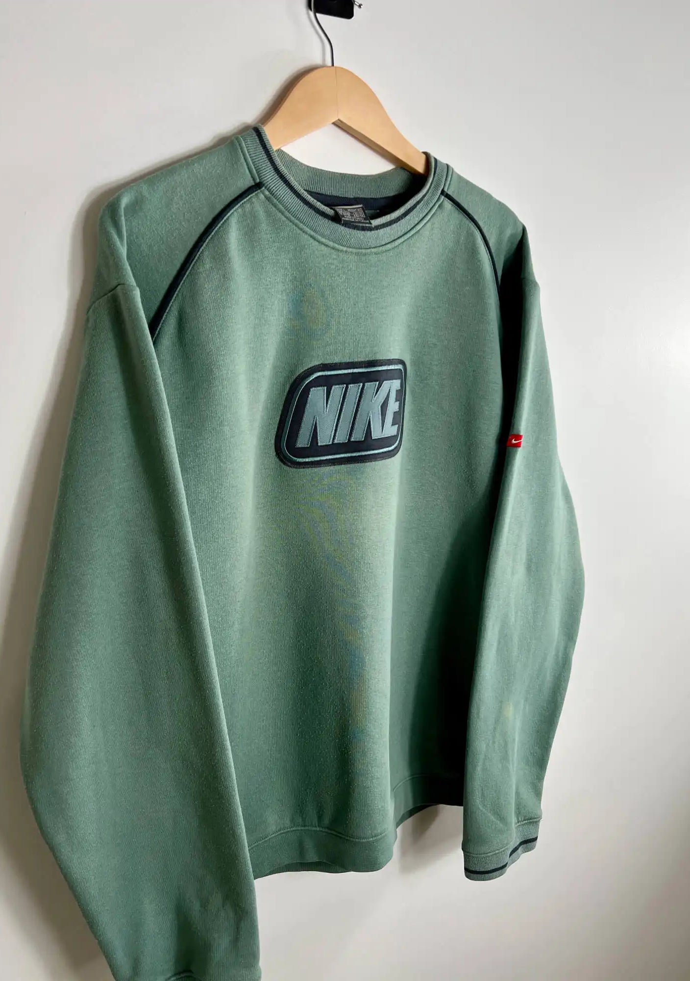 Nike Vintage Sweat Homme Vert 2000s vue de coter
