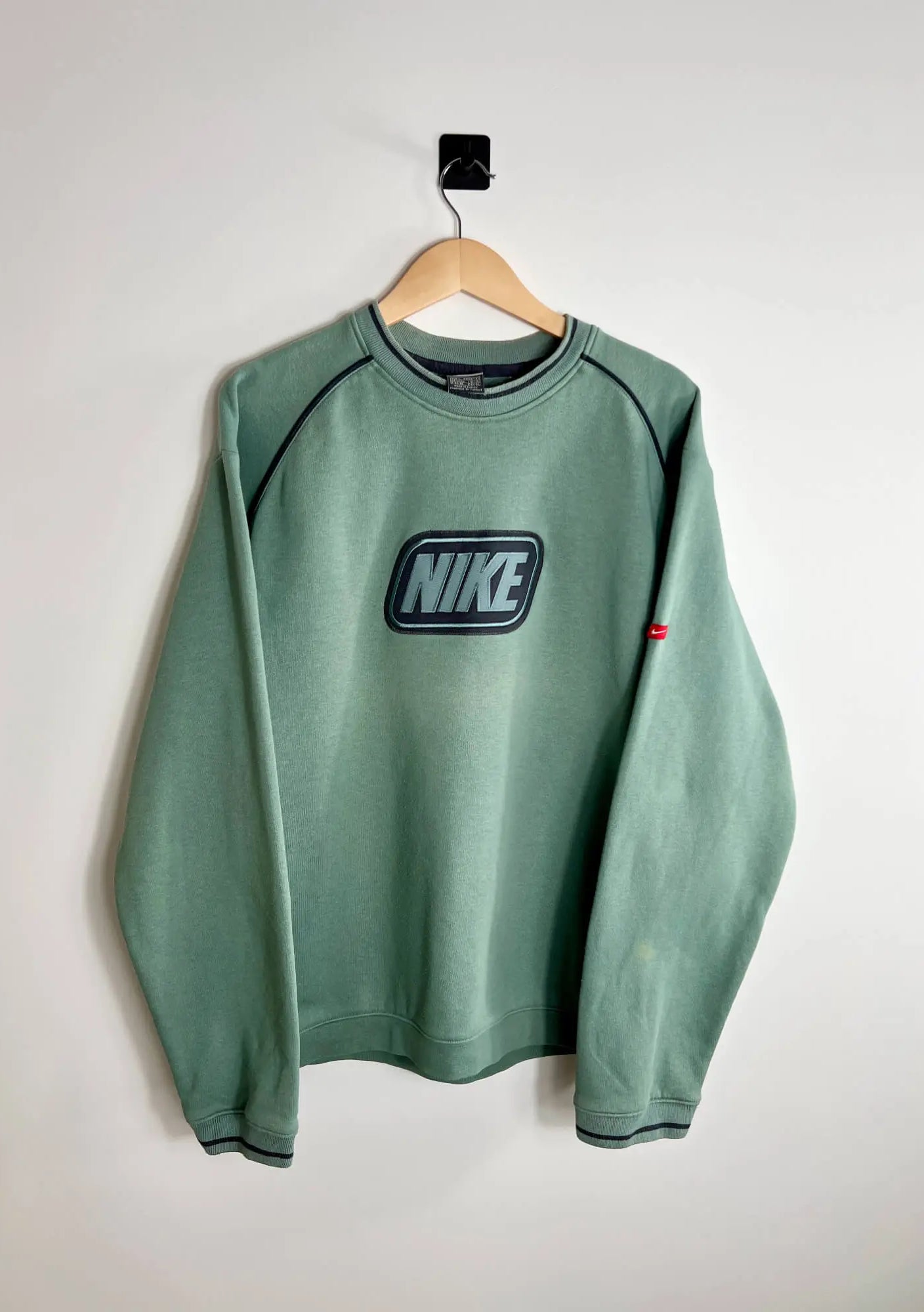 Nike Vintage Sweat Homme Vert 2000s vue de face
