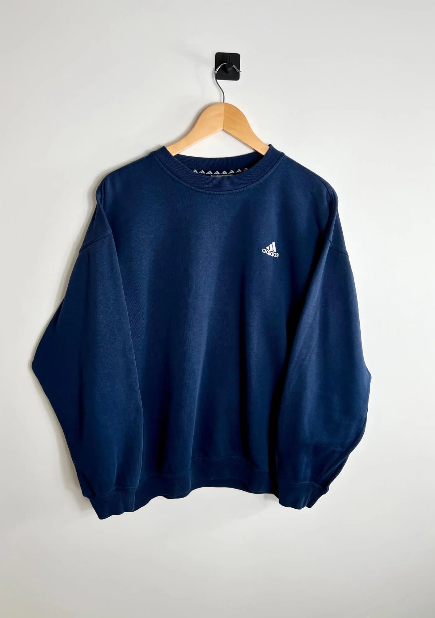 Sweat Adidas Vintage 90's Bleu Marine vue de face