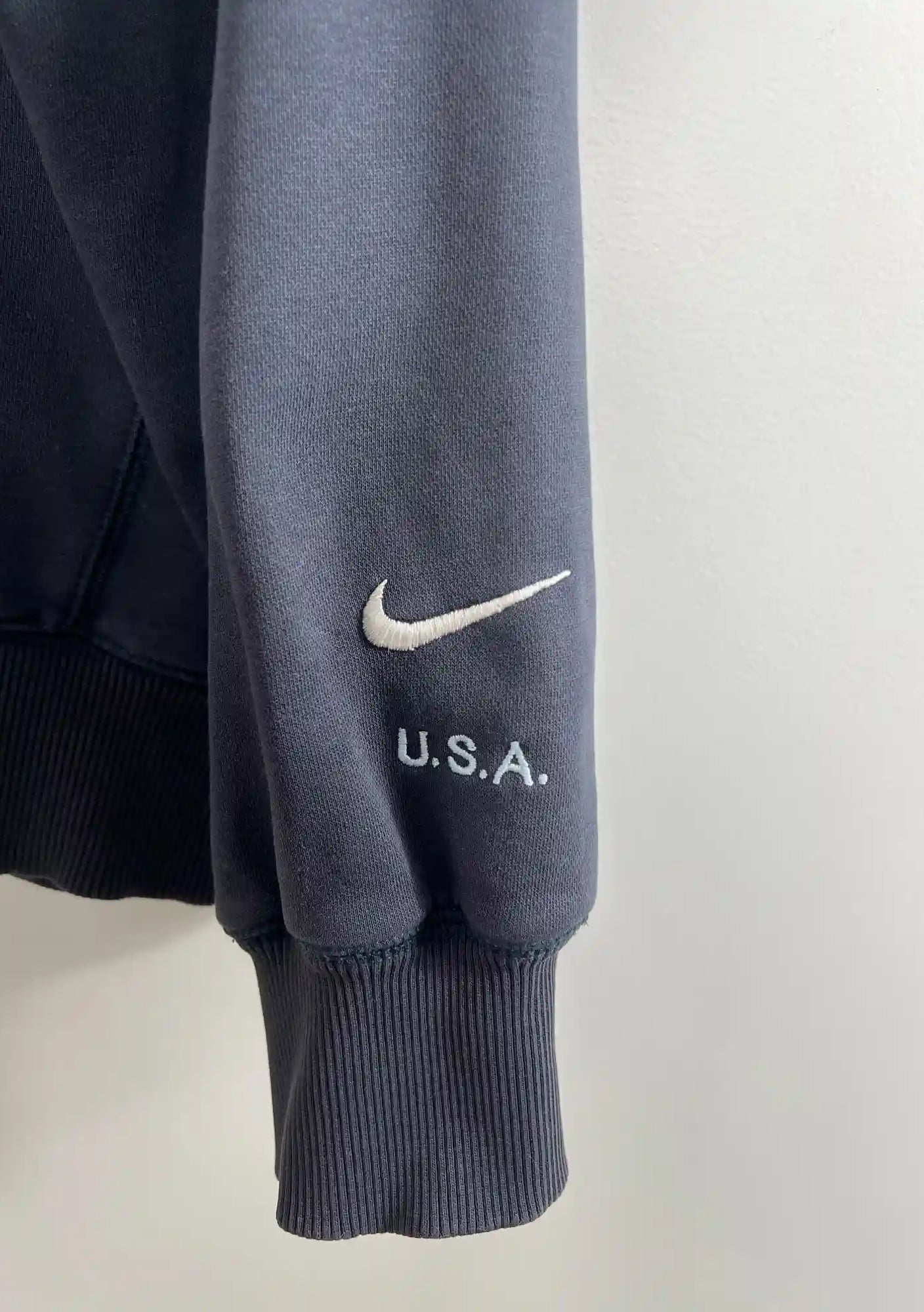 Sweat Nike Bleu Marine Homme Vintage 2000s vue manche