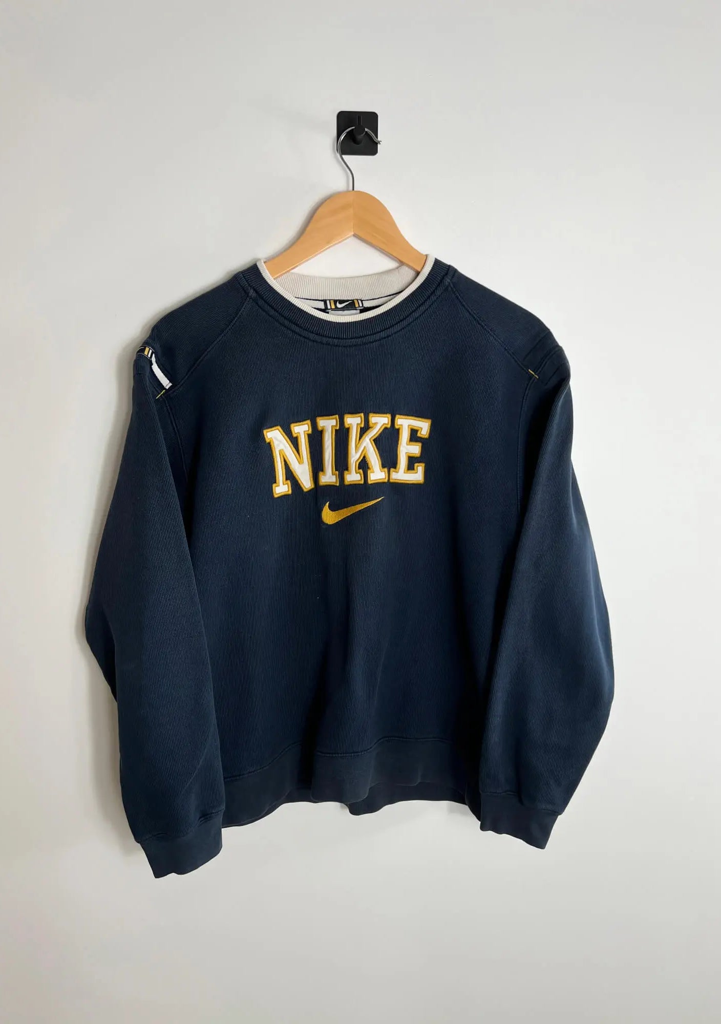 Sweat Nike Vintage 90s Bleu vue de face