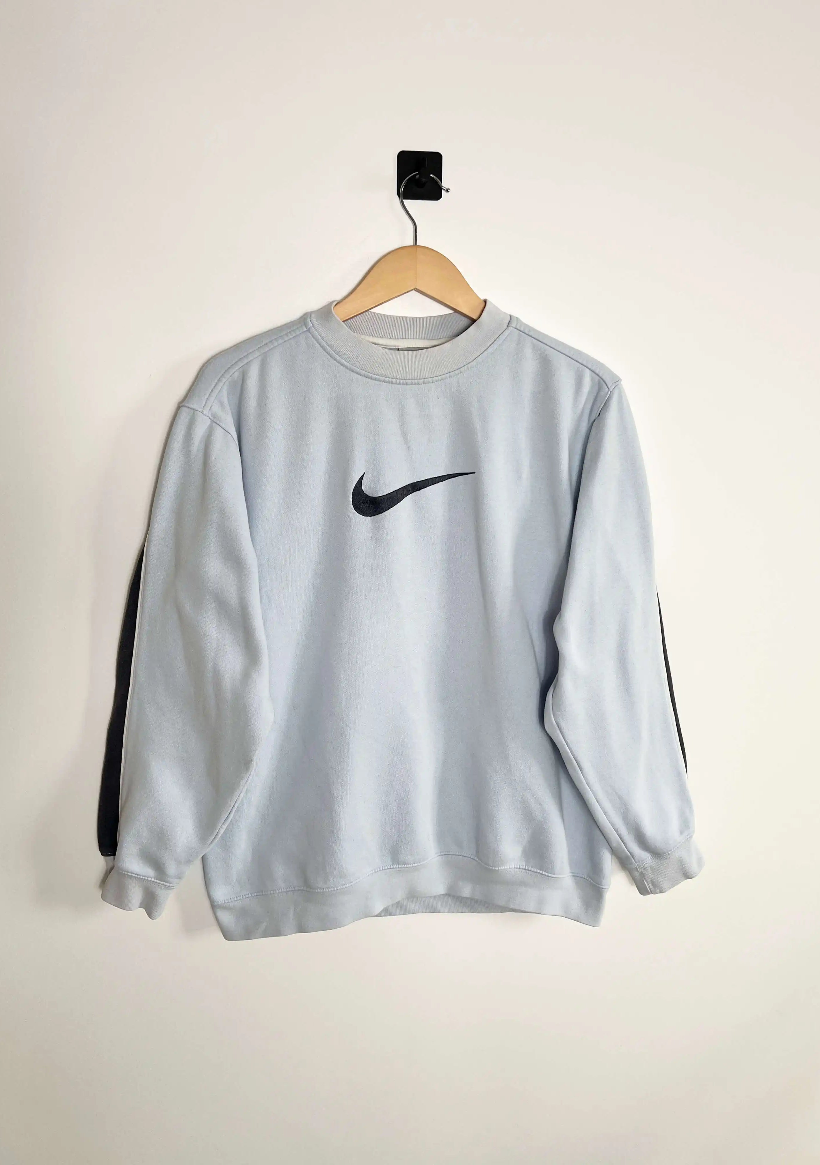 Sweat Nike Vintage Femme Bleu Clair vue de face
