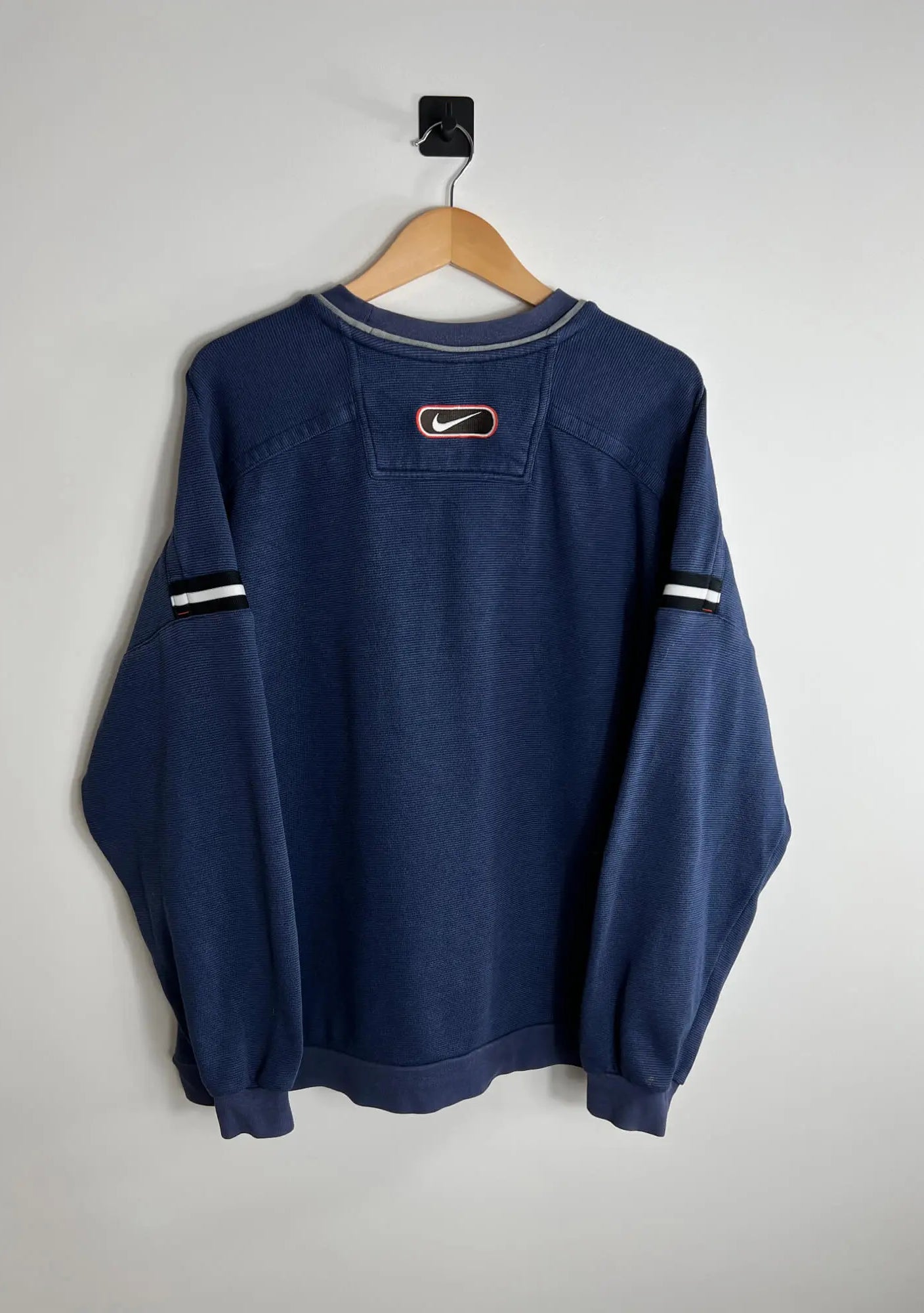 Sweat Vintage 90's Homme Nike Bleu Marine vue de dos