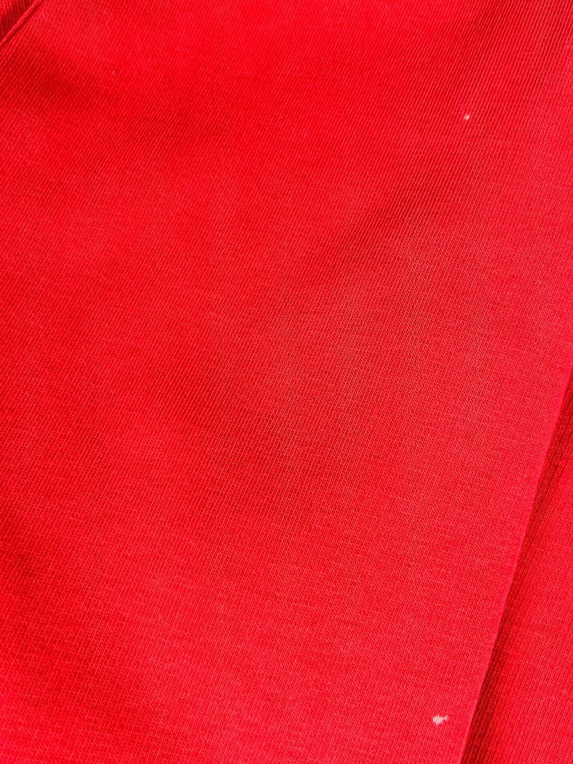Sweatshirt Nike Annee 2000 Rouge Swoosh Brodé vue de la manche