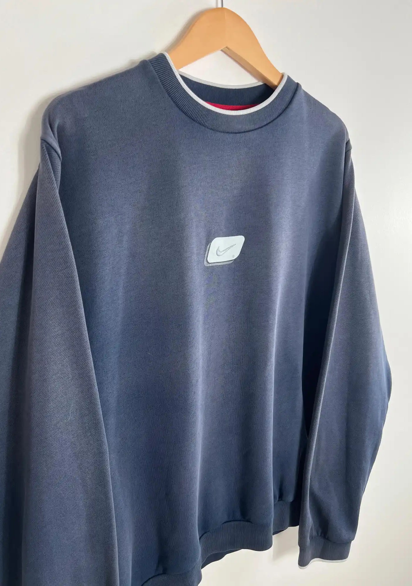 Vintage Jumpers Nike 2000s Bleu Marine vue de coter