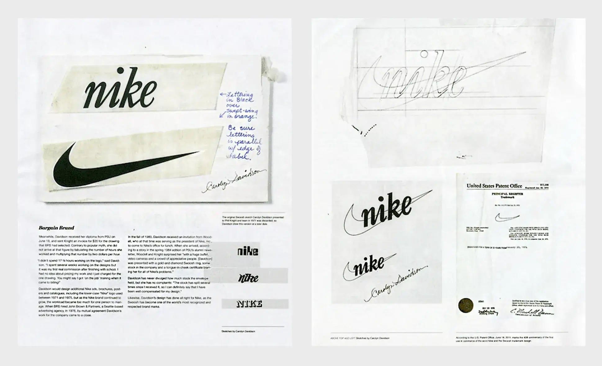 L'histoire du logo nike