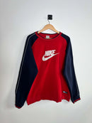 2000s Nike Sweatshirt Vintage Rouge vue de face