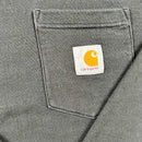 Sweatshirt Carhartt Wip noir avec poche sur le devant zoom sur le logo