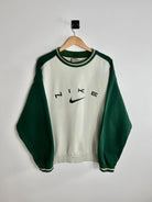 Suéter Nike Vintage 90s Hombre Verde y Blanco vista frontal