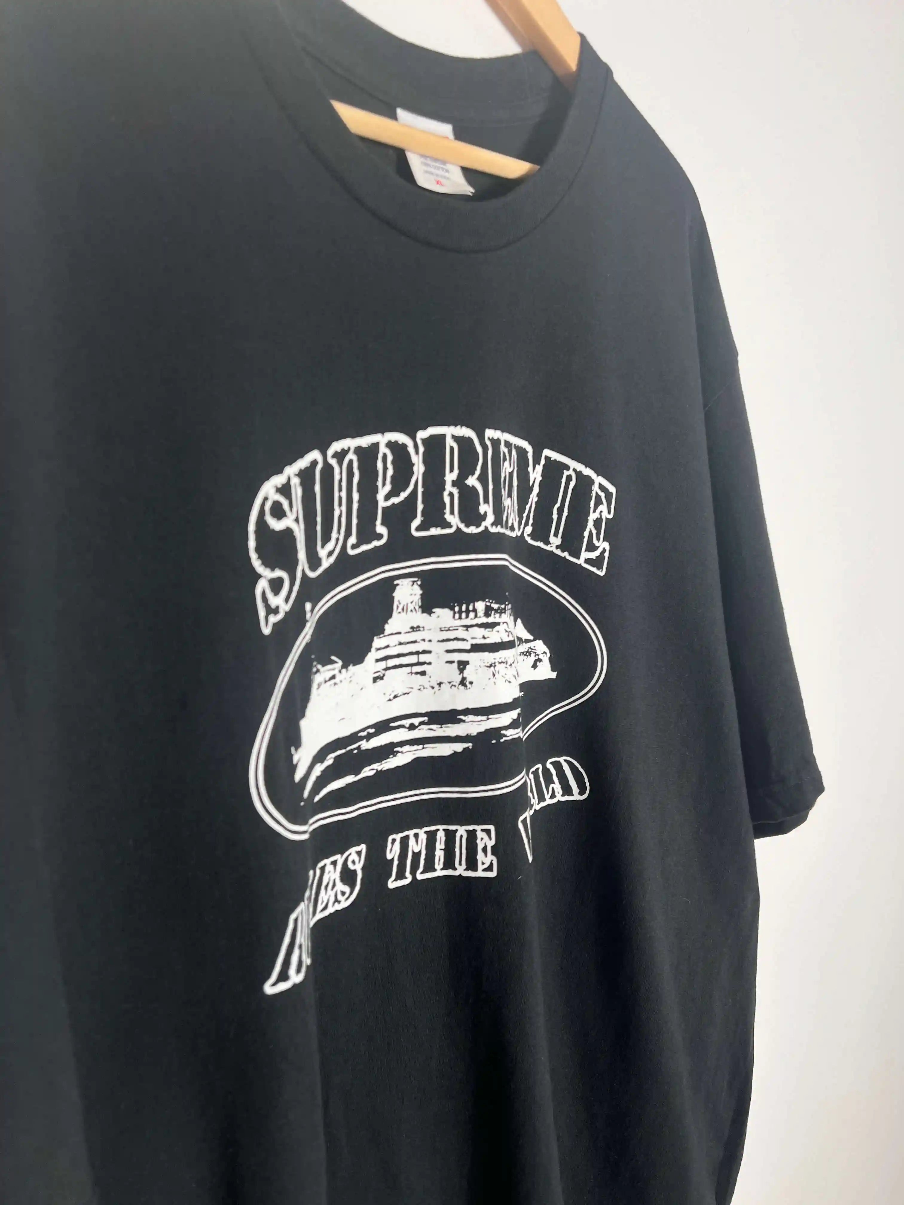 T-Shirt Supreme Corteiz Rules The World Noir (XL)