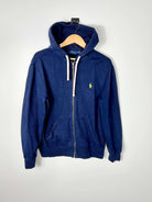 Veste A Zip Ralph Lauren Bleu Logo RL Jaune vue de face