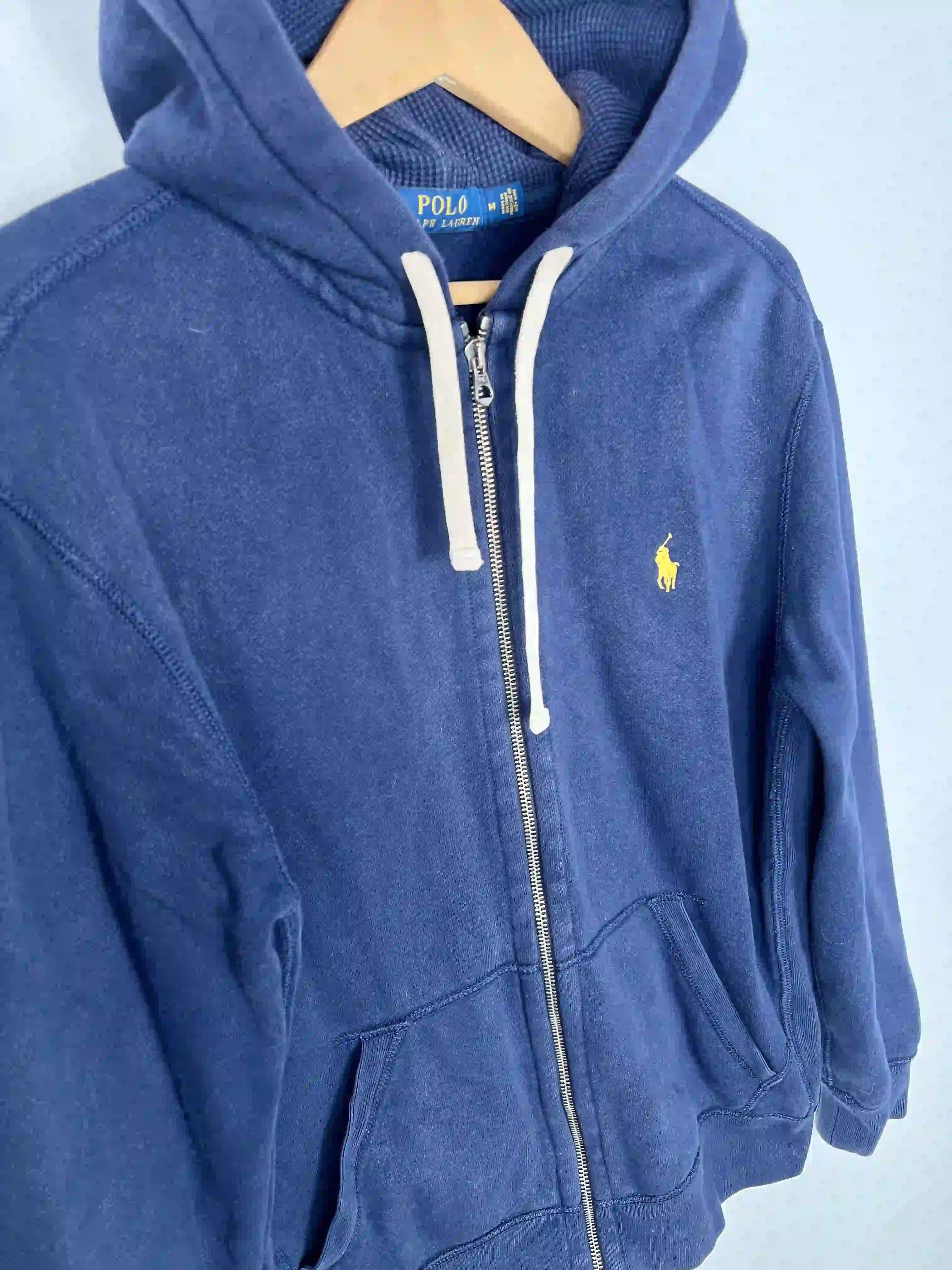 Veste A Zip Ralph Lauren Bleu Logo RL Jaune (M)