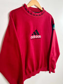 Adidas Equipment Vintage Sweatshirt Rouge vue du logo adidas