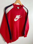 Crewneck Sweatshirt Nike Vintage Rouge 2000s vue de coter