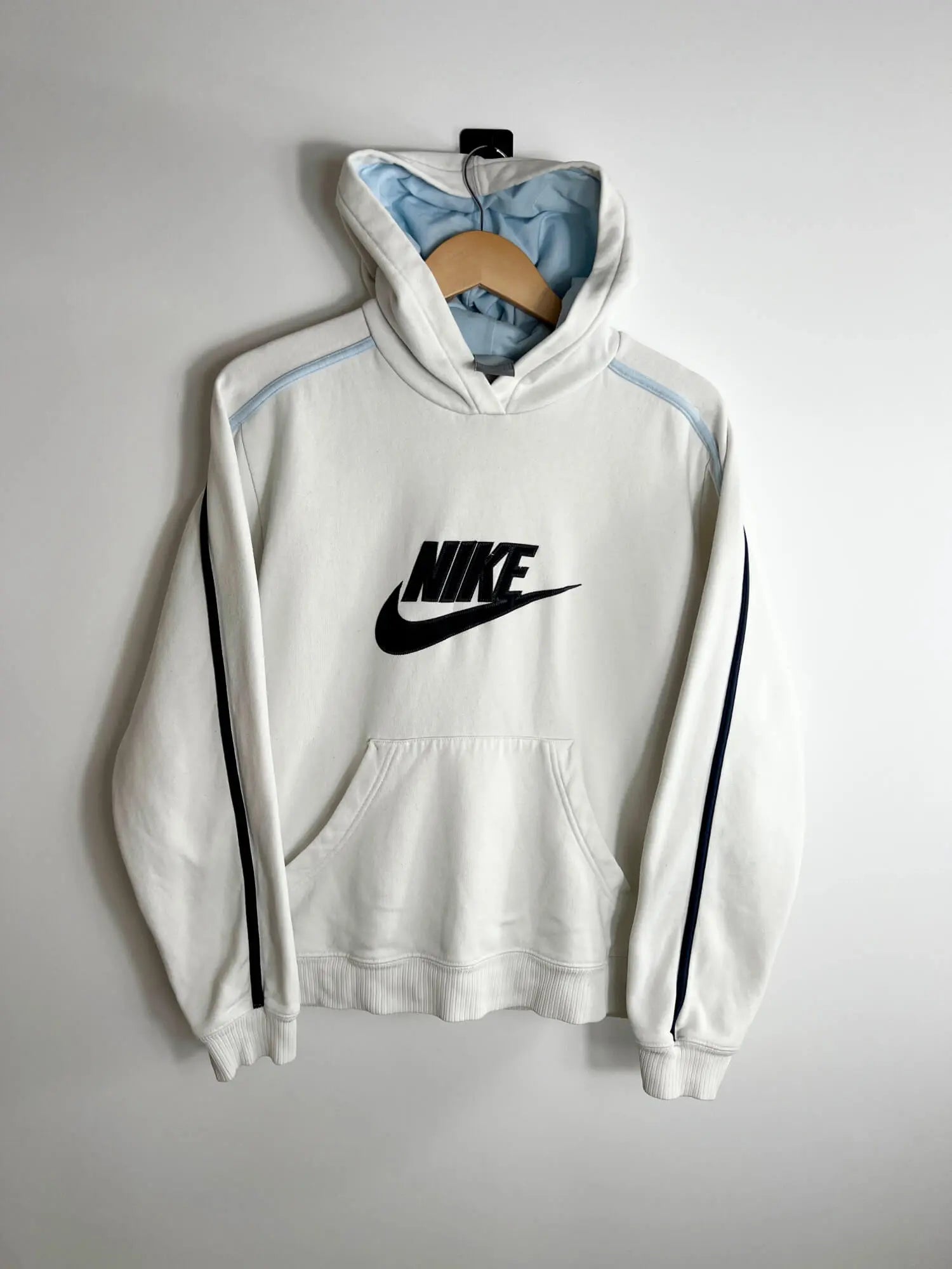 Sudadera con capucha Nike Mujer Blanca Vintage 2000s vista frontal