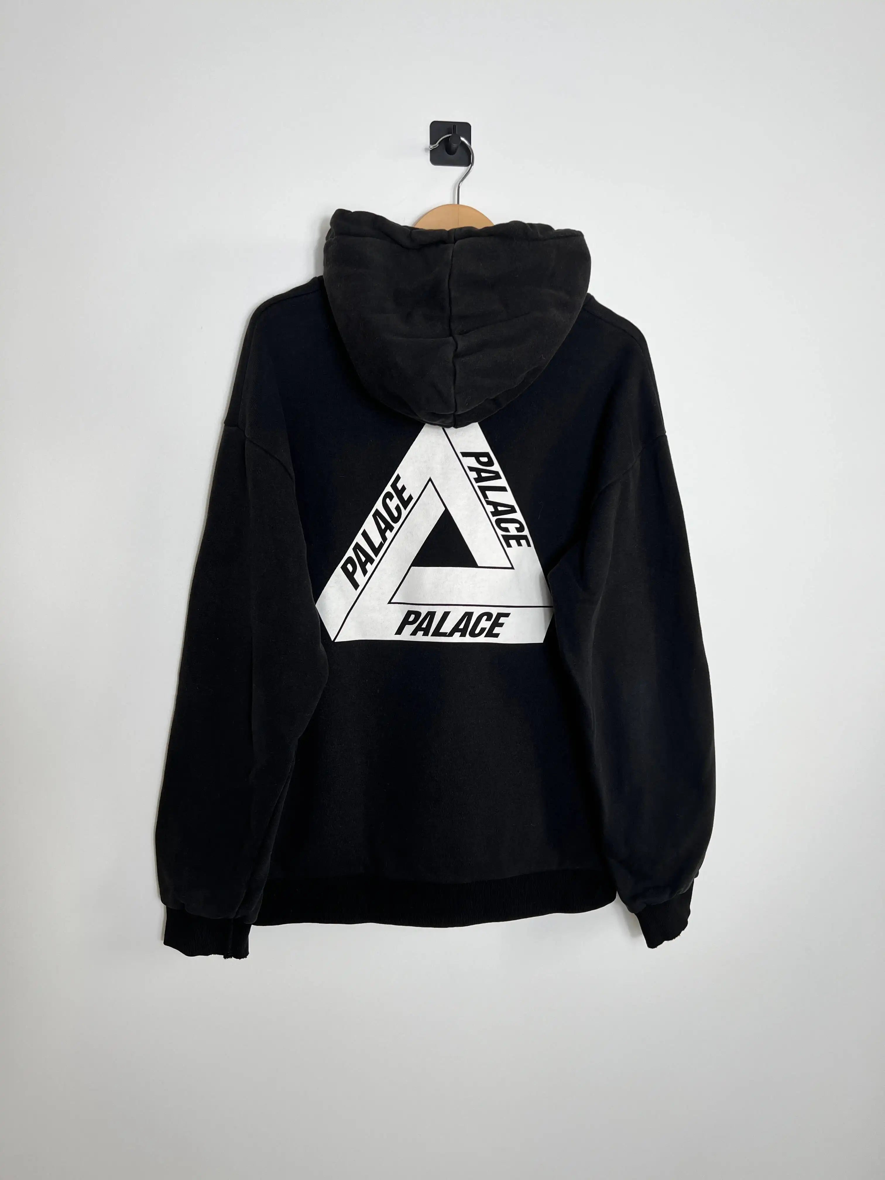 Palace Skateboard Black Hoodie with Big Logo on the Back GOODSapes