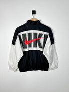 Nike Track Jacket Vintage 1990s Noir Blanc vue de dos