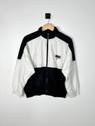 Nike Track Jacket Vintage 1990s Noir Blanc vue de face