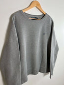 Pull ralph Lauren Homme Vintage Gris vue du logo ralph lauren