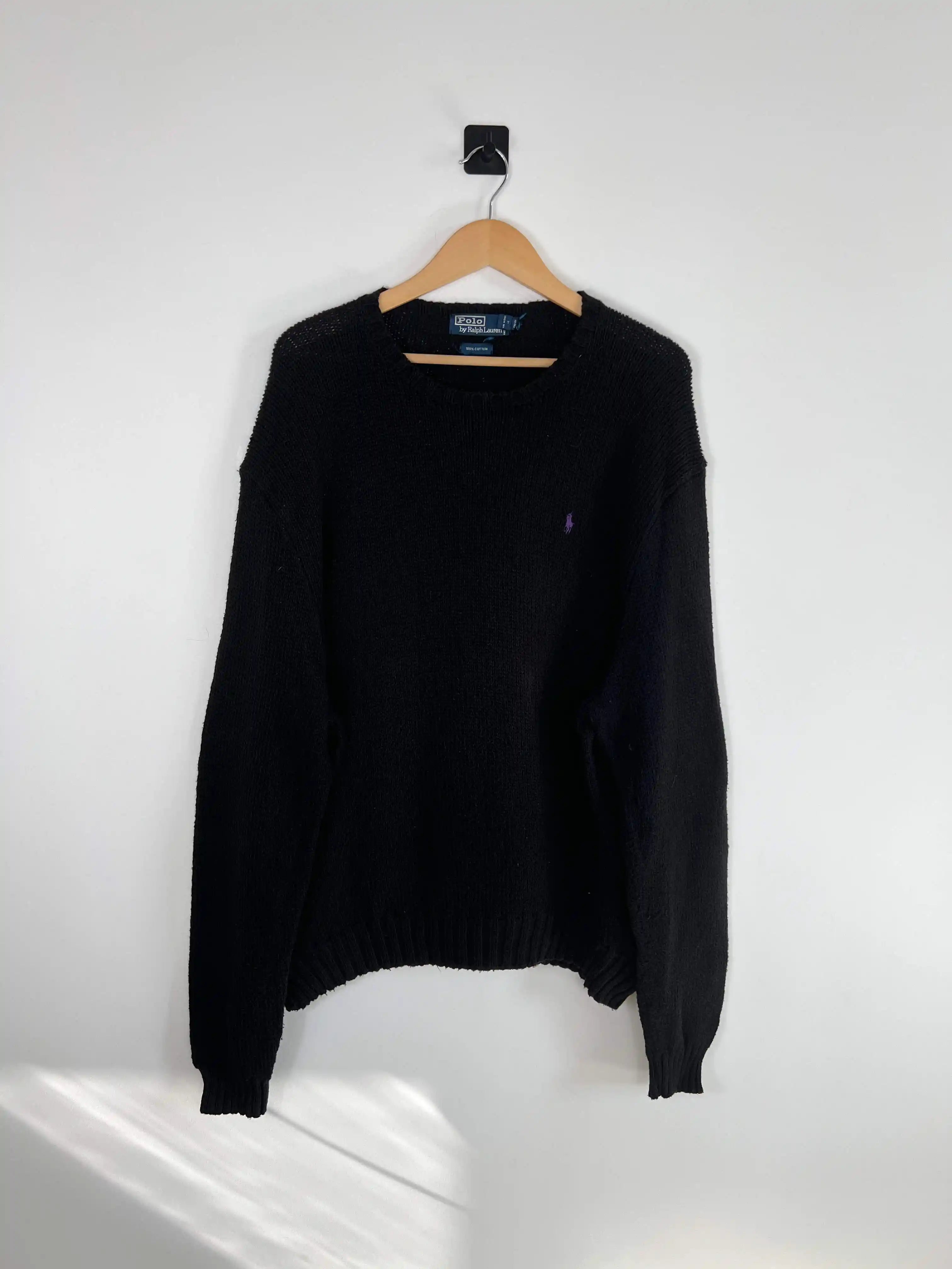 Pull Ralph Lauren Noir Homme Logo RL Violet (XL)