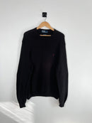 Pull Ralph Lauren Noir Logo RL Violet vue de face