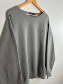 Pull Vintage Ralph Lauren Gris vue du logo ralph lauren