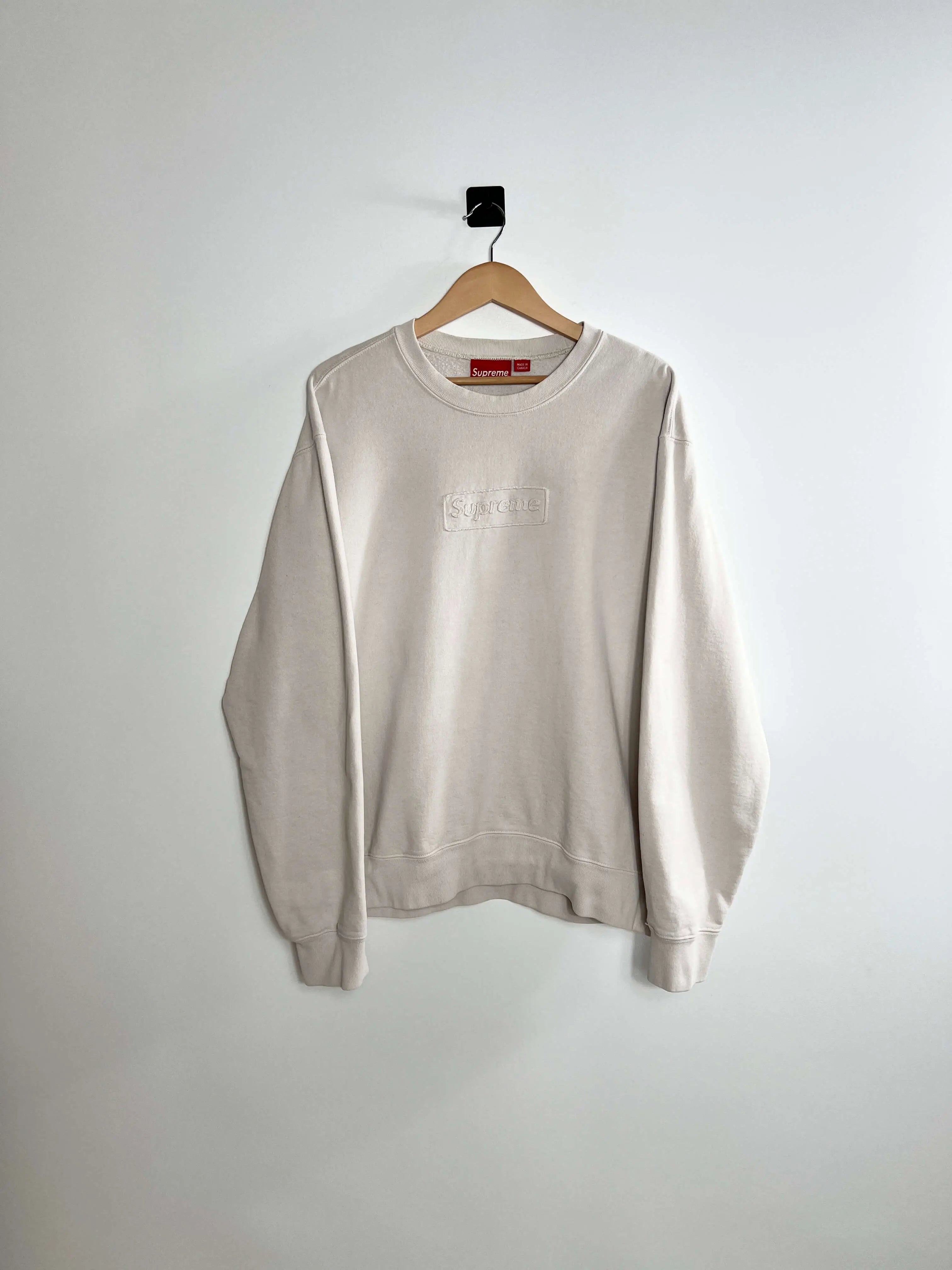 Supreme Cutout shops Logo Crewneck