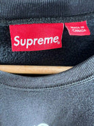 Vista de etiqueta Supreme Underline Crewneck Black SS20 supreme