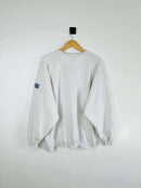 Sweat Adidas Vintage 90s Blanc Big Logo vue de dos