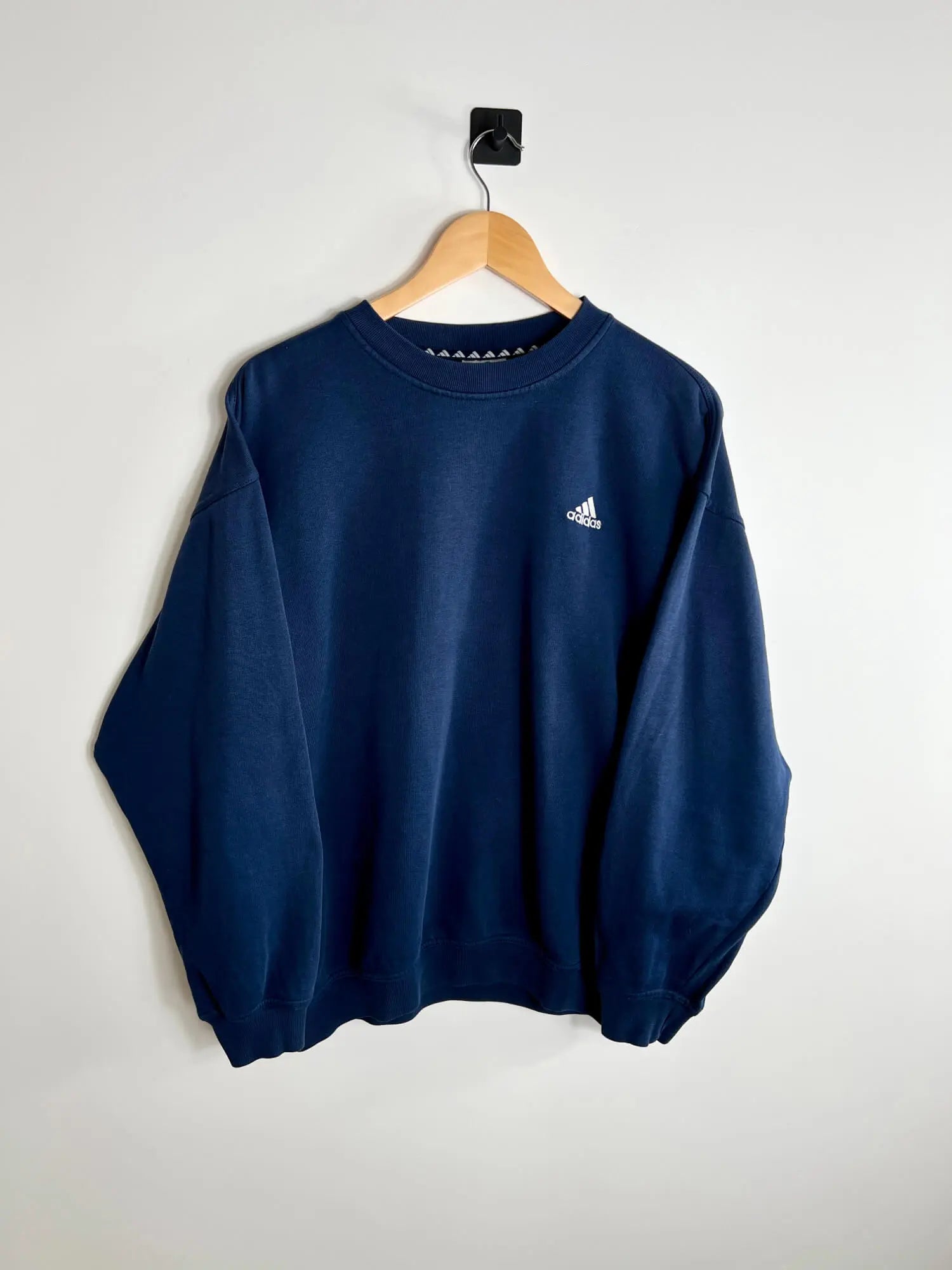 Sweat Adidas Vintage 90's Bleu Marine vue de face