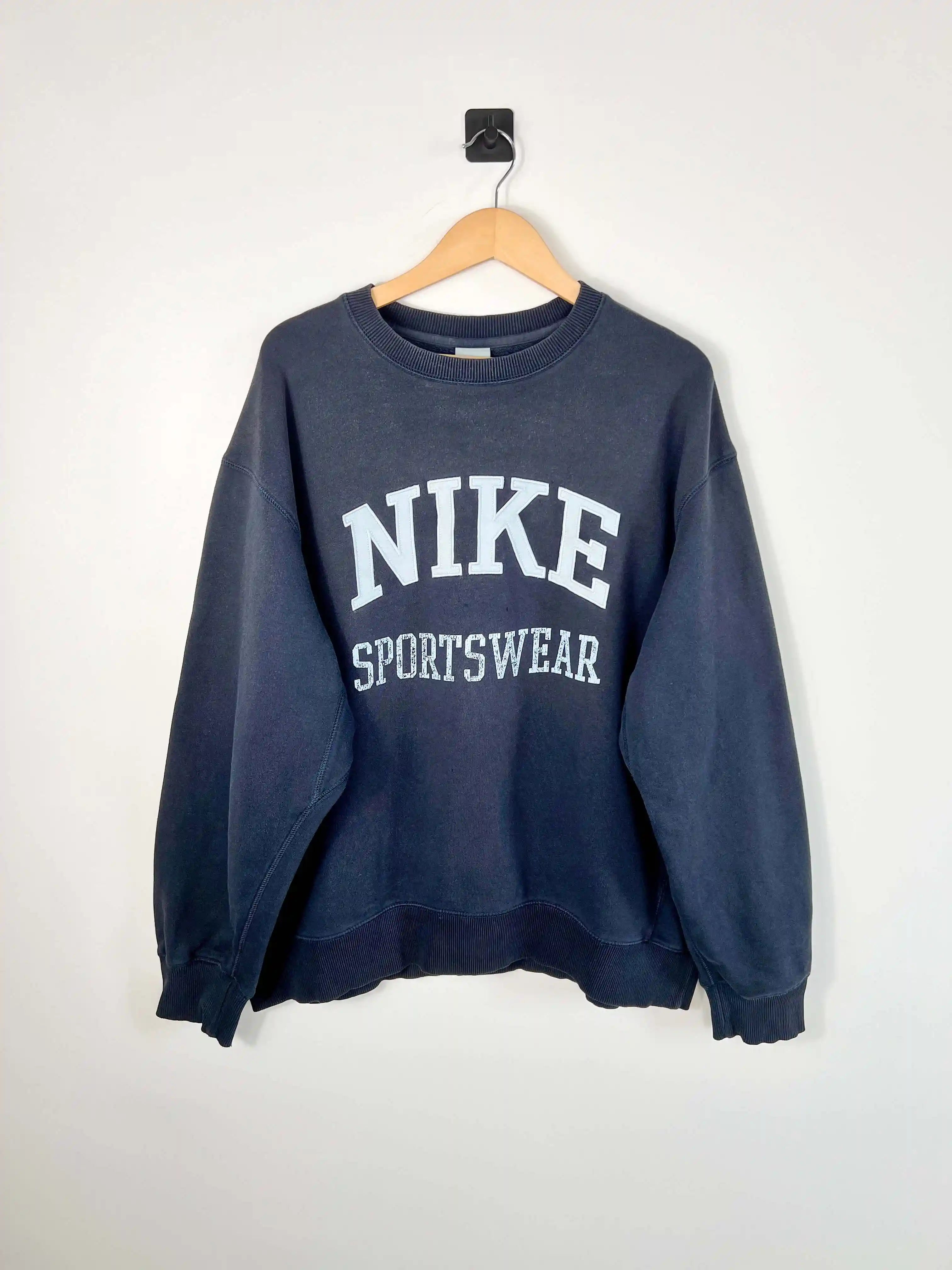 Nike Men s Vintage 2000 s Navy Blue Sweatshirt GOODSapes