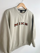 Sweat Nike Vintage 90s crème vue de coter
