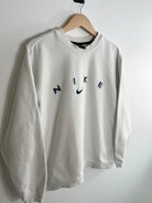 Sweat Nike Vintage 90s blanc vue de coter