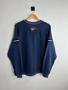 Sweat Vintage 90's Homme Nike Bleu Marine vue de dos