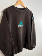 Sweatshirt Adidas Equipment Vintage 90s Noir vue du logo adidas