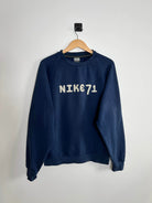 Sweatshirt Nike Vintage Année 2000 Bleu Marine vue de face