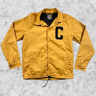 carhartt varsity jacket yellow front view