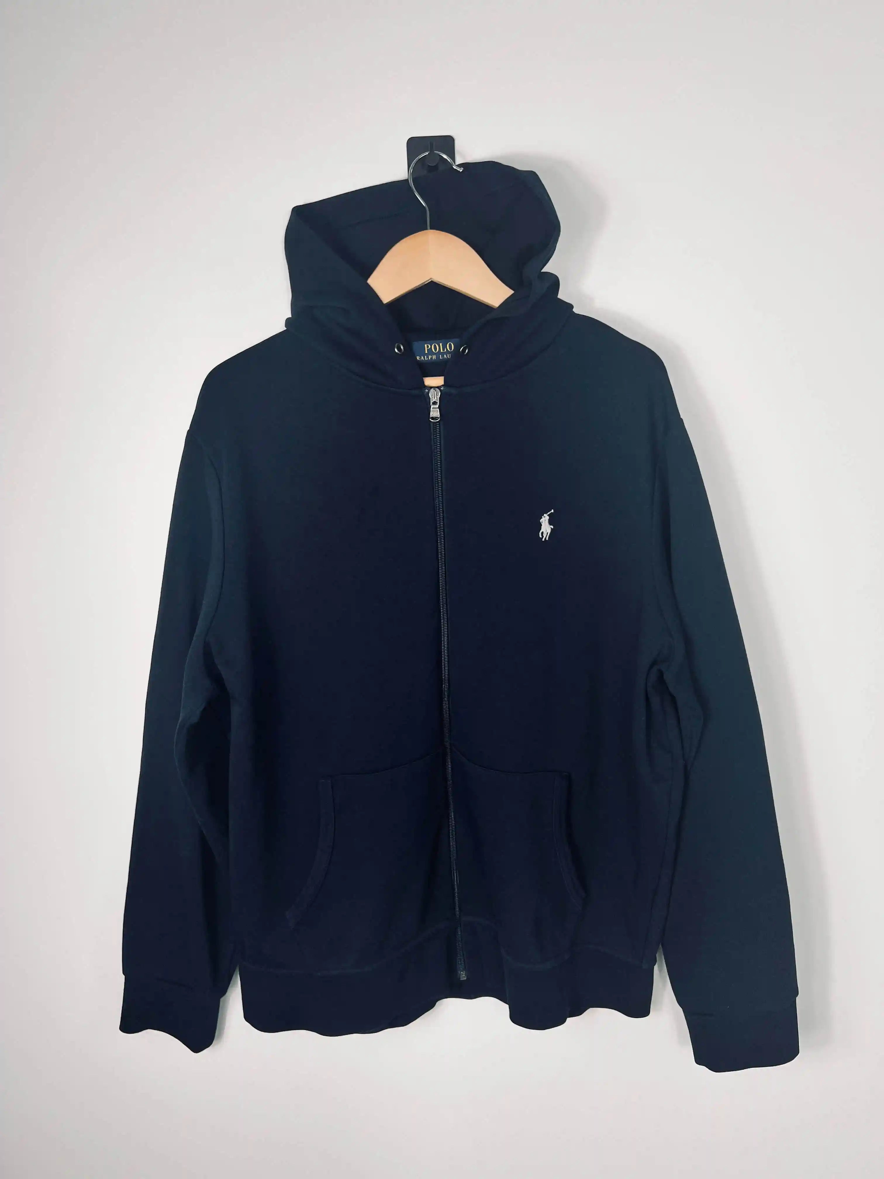 Ralph Lauren Zip Bleu Marine Logo RL Gris (XL)