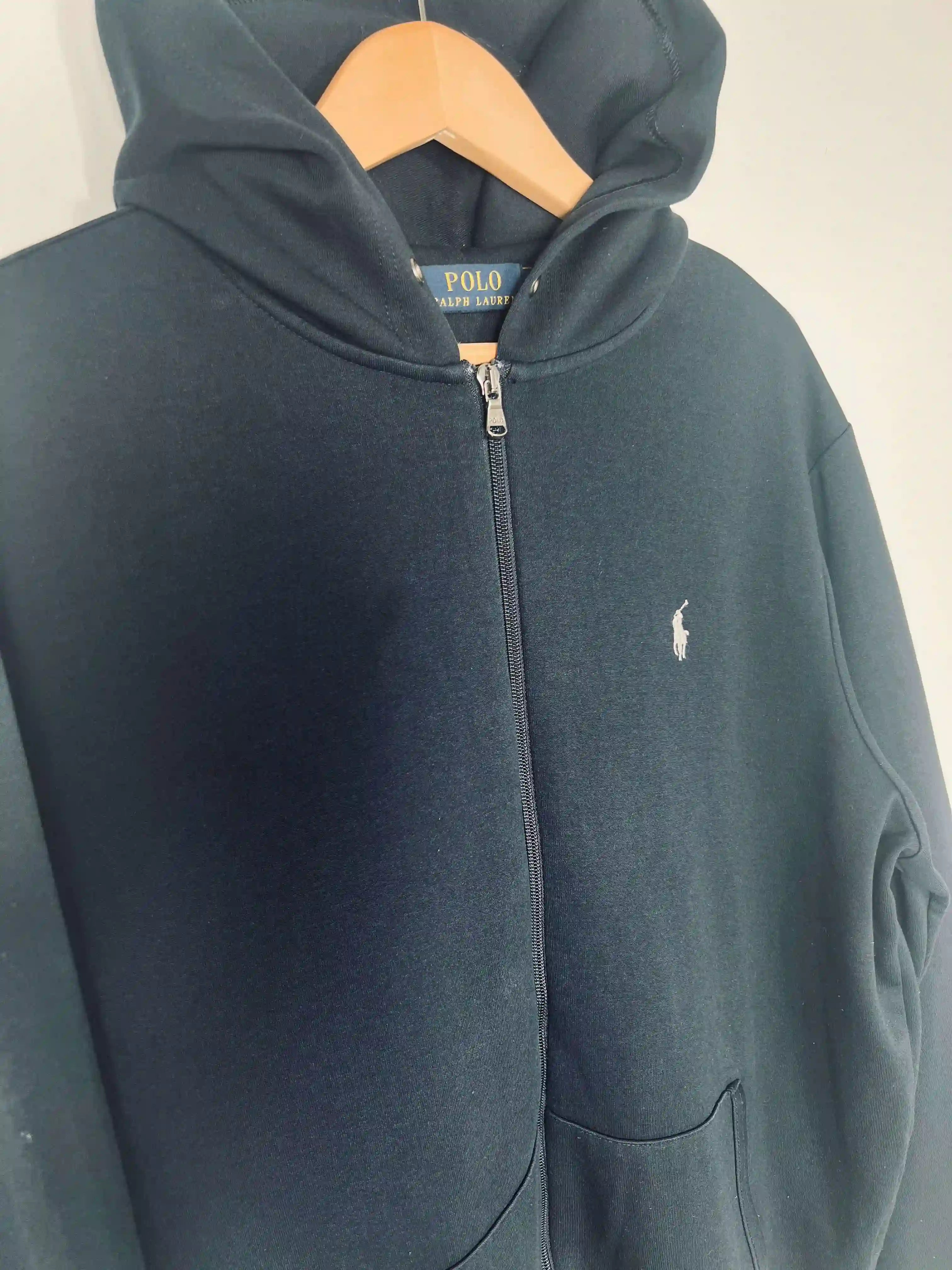 Ralph Lauren Zip Bleu Marine Logo RL Gris (XL)