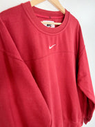 Vintage 90s Nike Sweatshirt Rouge vue du logo