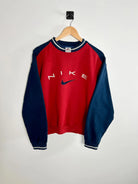 Vintage Nike 90s Sweatshirt Rouge et Bleu vue de face