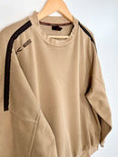 Vintage Nike Sweat 90's Marron Logo Brodé vue du logo