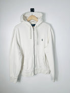 Zip Ralph Lauren Blanc Logo RL Vert vue de face