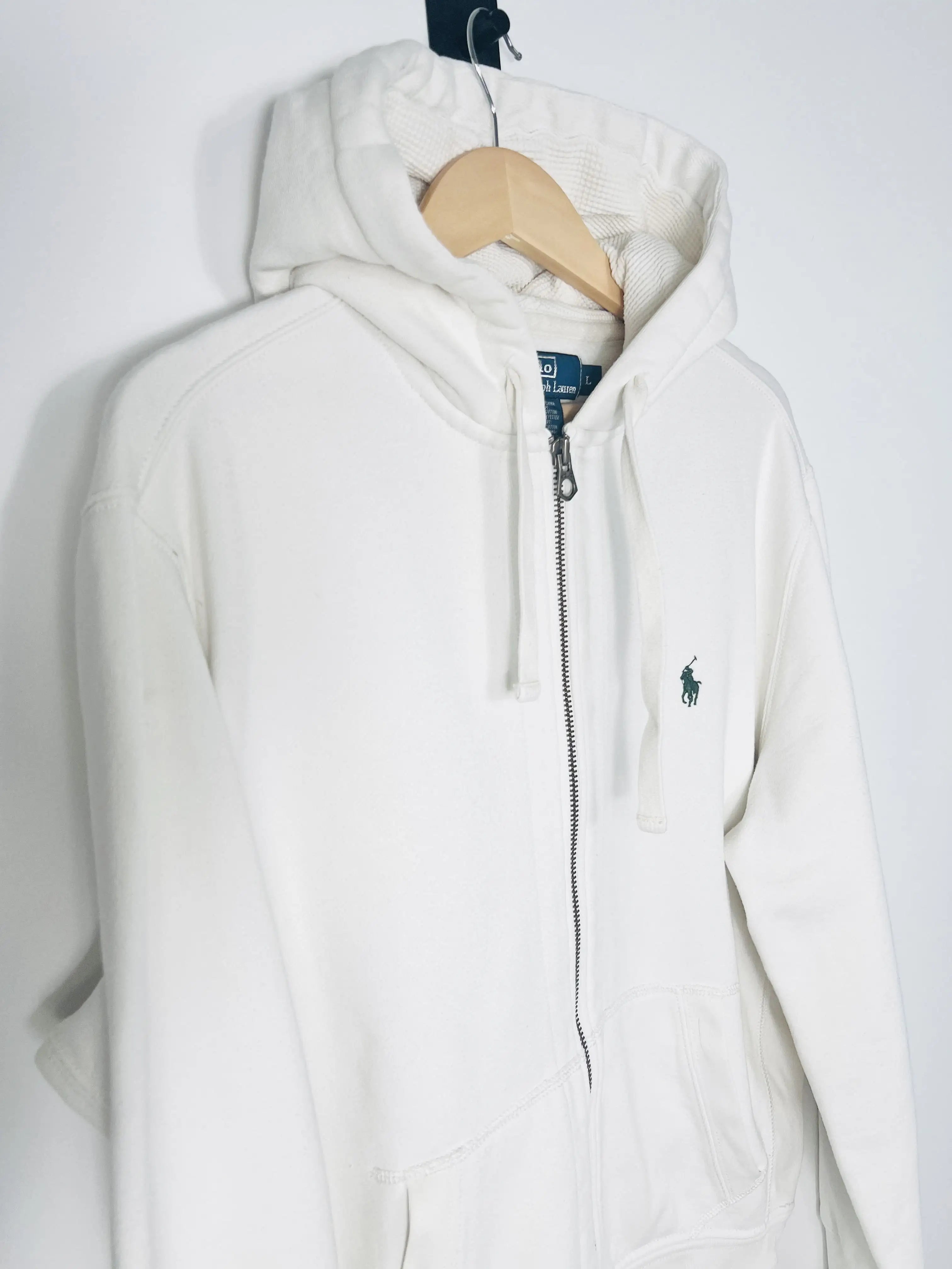 Zip Ralph Lauren Blanc Logo RL Vert (L)