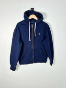 Zip Ralph Lauren Bleu Logo RL Jaune vue de face