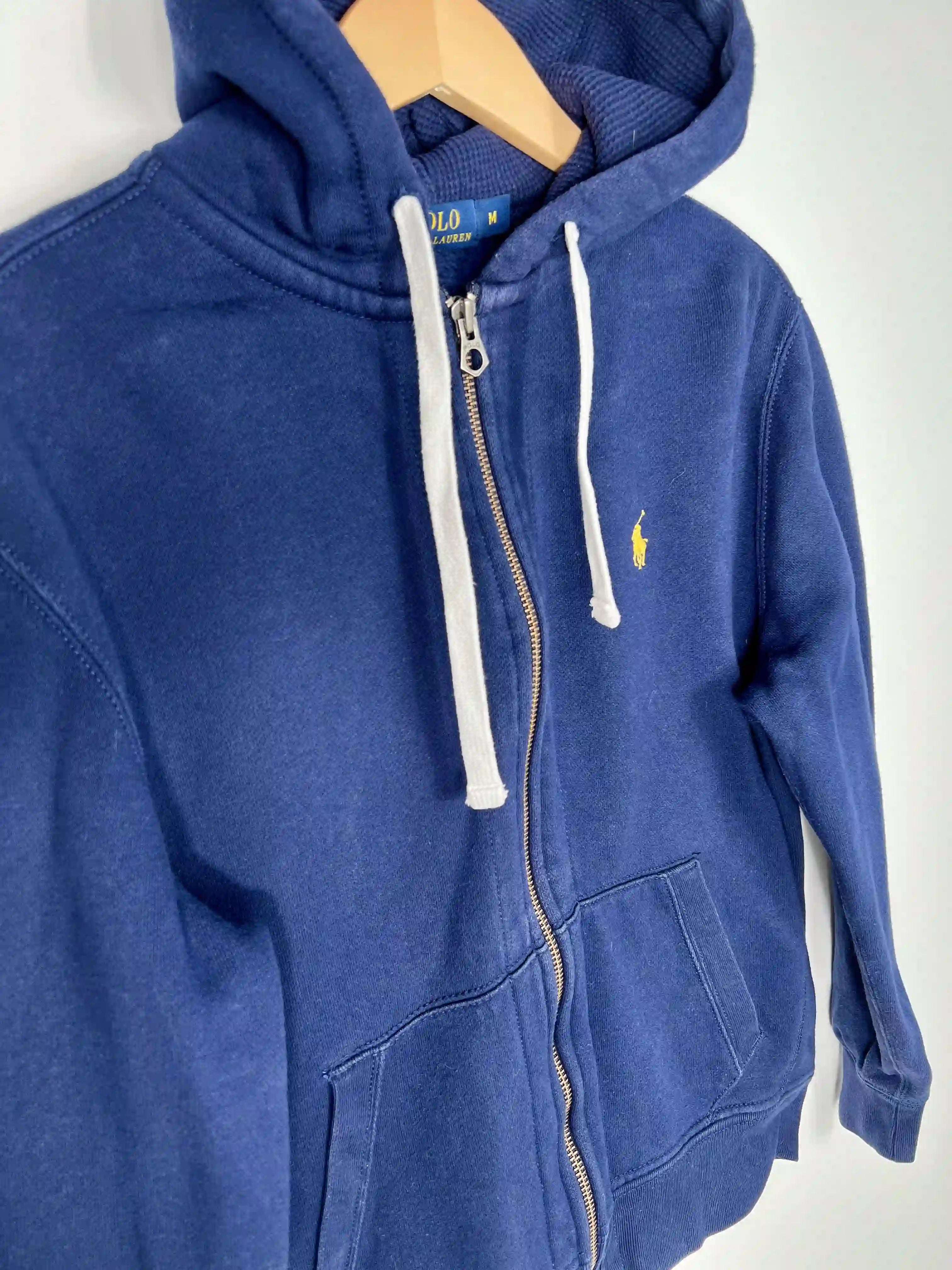 Zip Ralph Lauren Bleu Logo RL Jaune (M)