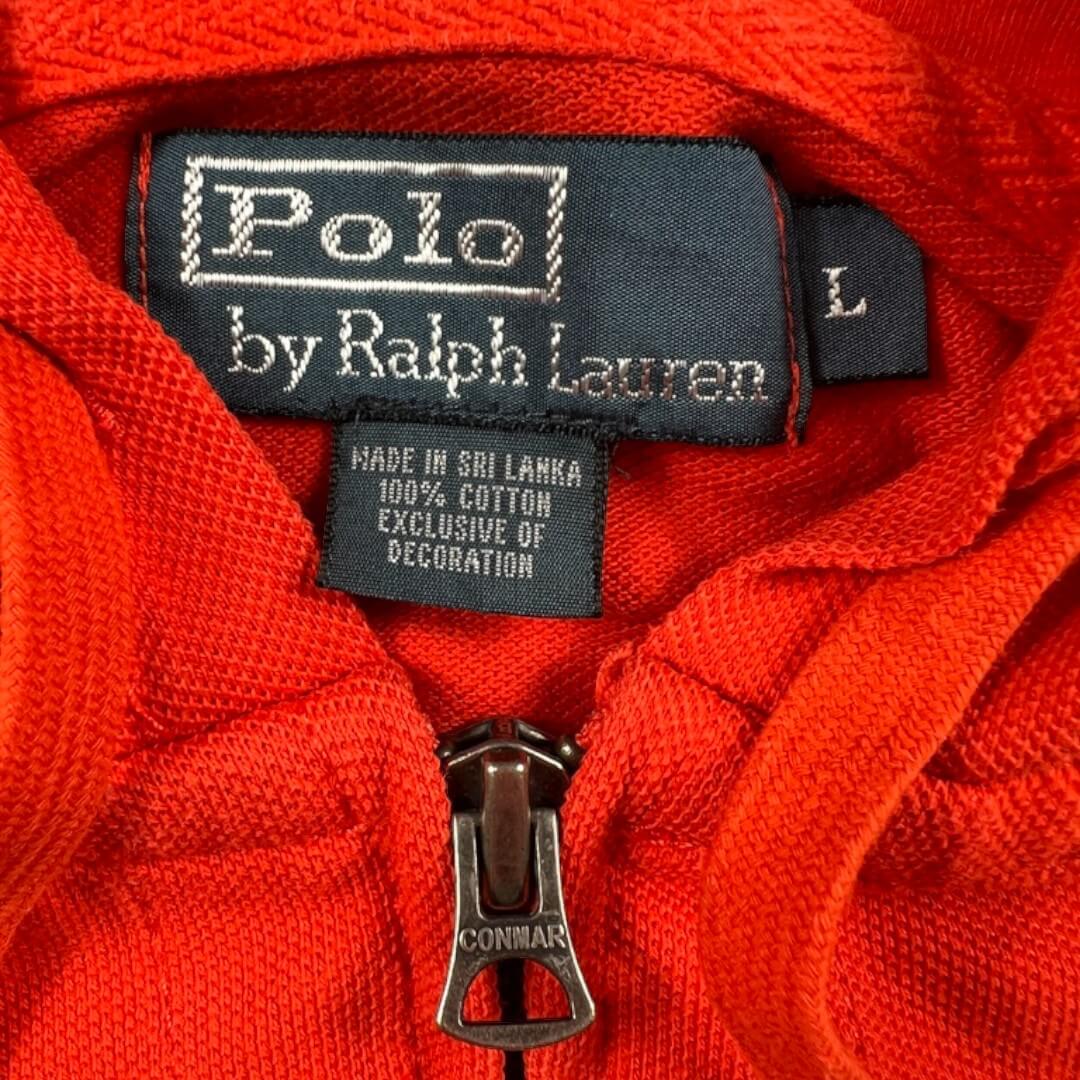 Étiquette du zip à capuche Ralph Lauren